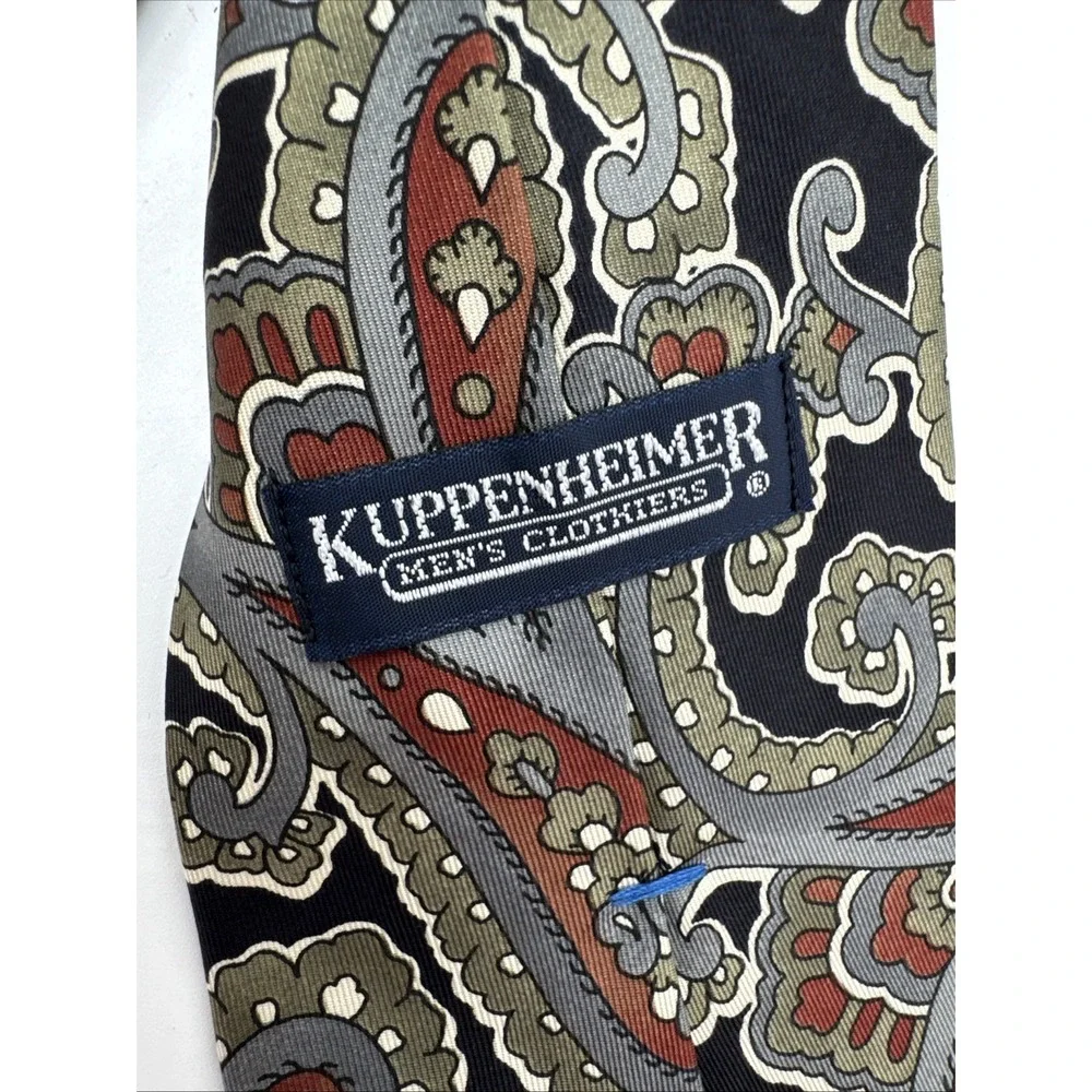 Kuppenheimer Woven‎ Paisley Silk Neck Tie Made In USA 57 x 3.75